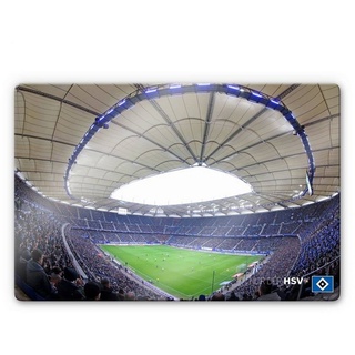 Hamburger SV Gemälde Fußball Glasbild Hamburger HSV Arena Volksparkstadion, Sportverein Deko Bilder bunt