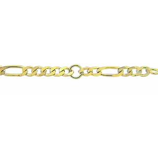 Fußkette ADELIA ́S "Damen 333 Gold Figaro Fußkettchen 25 cm Ø 3 mm", gold, Fußketten, Damen, Gelbgold 333 Gold, Gelbgold 333, Gold, Goldschmuck für Damen