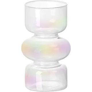 Vase – Dreiwellvase – Dekorative Farbige Glasvase Für Das Wohnzimmer, Kleine, Handgefertigte Vintage-vase Mit Blumenarrangement