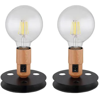 GLOBO Tischlampe Schwarz 2 St.