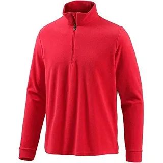 Medico Herren Troyer mit Half-Zip – Leichter Fleeceepullover mit Reißverschluss und Kragen, weich, bequem & atmungsaktiv, ideal für Freizeit & Alltag – Rot, Größe 58 - 58