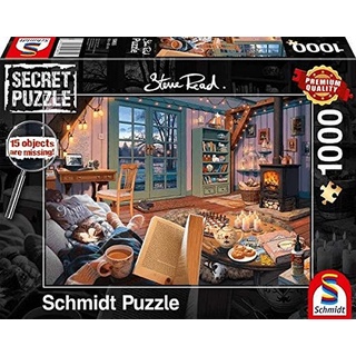 Schmidt Spiele 59655 Im Ferienhaus, 1000 Teile Secret Puzzle
