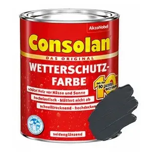 Consolan Wetterschutz-Farbe 2,5 l anthrazitgrau seidenglänzend