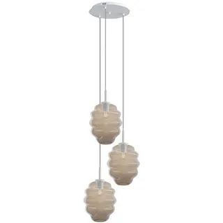 s.luce Echos 3-flg. Ø 40 cm rund, klar/weiß