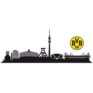 Wall-Art Wandtattoo Fußball BVB Skyline mit Logo (1 St), selbstklebend, entfernbar bunt 180 cm x 30 cm x 0,1 cm