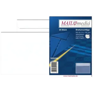 MAILmedia C6 75 g/m2 Weiß 25 St. selbstklebend