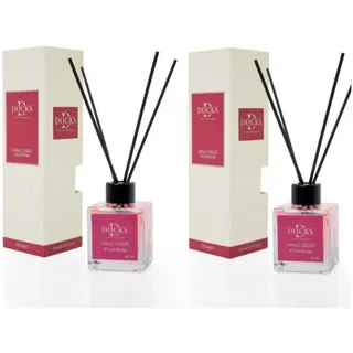 2er Set DOCKS Raumduft Set 110ml Diffuser mit Duftstäbchen – Lufterfrischer Duft Kirchblüte