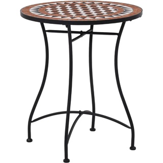 vidaXL Bistrotisch Mosaik Keramik Braun 60 cm