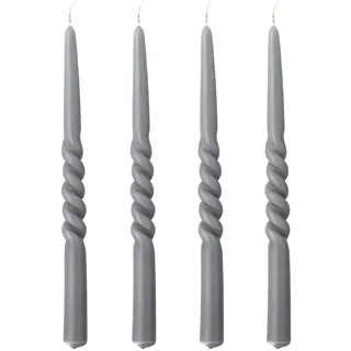 Bloomingville Twist grau, Paraffin, 4er Set