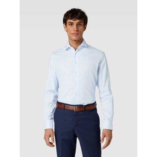 Slim Fit Business-Hemd mit Strukturmuster, Bleu, 40