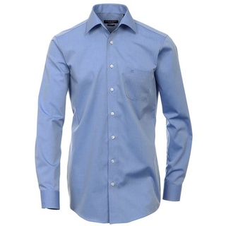 CASAMODA Businesshemd Herren Hemd extra langer Arm 69cm Langarm Hemd uni regular fit, blau HL28, 45 blau 45