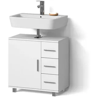 livinity Waschbeckenunterschrank Eisak, Weiß, 60 x 60 cm