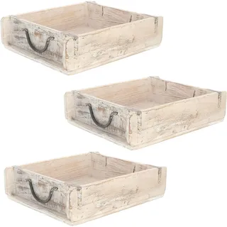 Novaliv Aufbewahrungsbox 30 x 25 x 8 cm 3-tlg. weiß