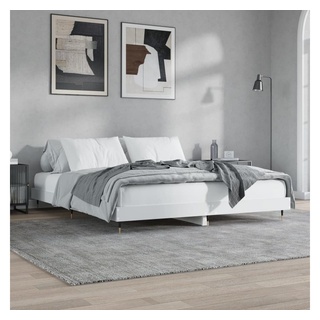 vidaXL Bett Bettgestell Weiß 120x200 cm Holzwerkstoff weiß