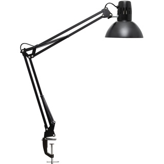 MAUL Schreibtischlampe MAULstudy | Verstellbare Klemmleuchte mit Gelenkarm für Büro und Schreibtisch | Elegante Schreibtischlampe LED aus Metall | Exklusive LED-Leuchtmittel | Schwarz