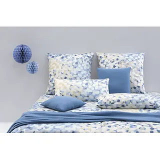 Bettwäsche SHINE ca. 135x200cm in Farbe Weiß/Blau gemustert