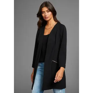 LAURA SCOTT Longblazer, mit Reißverschlüssen, Gr. 34, schwarz, , 47539108-34