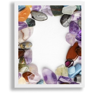 arte-tuo Bilderrahmen Opal X | 55x78 cm | Weiß matt | Antireflex Kunstglas | Poster Puzzle Diamond Painting Drucke