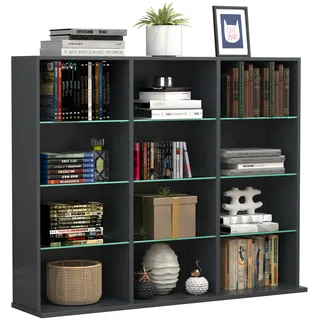 VCM Bücherregal 40 x 30 x 180 cm Schwarz