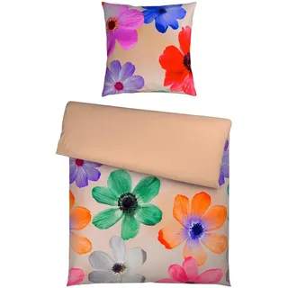 Esposa Wendebettwäsche, Mehrfarbig, Rosa, Textil, Blume, 155x220 cm, pflegeleicht, hautfreundlich, schadstoffgeprüft, Schlaftextilien, Bettwäsche, Bettwäsche, Übergrößen-Bettwäsche