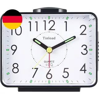 Analog Seniorenwecker Mit Nachtlicht, 4 Zoll Großes Zifferblatt, Tischuhr Mit Sc