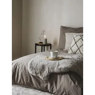 benuta Fellteppich Dave, Sonderform, Höhe: 21 mm, Teppich Wohnzimmer, Schlafzimmer, Esszimmer, Flur, Kunstfaser, Cozy grau