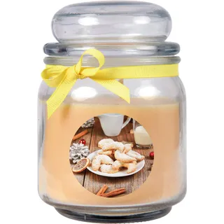Duftkerze "Weihnachten" im Bonbonglas (mit Deckel), Ideal zur Adventszeit/Weihnachtszeit, viele Motive zur Auswahl