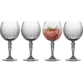 Lyngby Glas Melodia Gin und Tonic-Gläser 0,65 l Transparent 4 St.