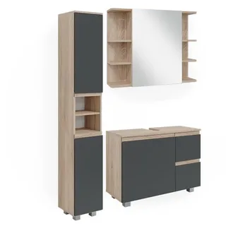 Vicco Badmöbel-Set J-Shape 3-tlg. Kiefer