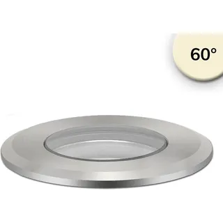 ISOLED Bodeneinbaustrahler Edelstahl Ø 4,5 cm IP67 3W warmweiß