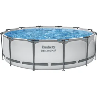 Steel Pro MAXTM Solo Pool ohne Zubehör Ø 366 x 100 cm, lichtgrau, rund