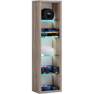 VCM Rasato Standregal 21 x 14 x 77 cm Braun