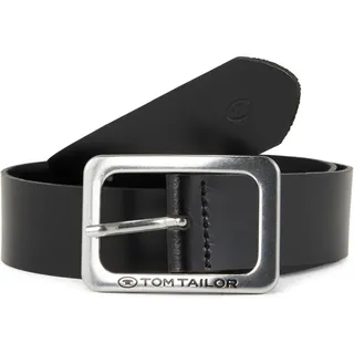 Tom Tailor Damengürtel Leder 4 cm schwarz 100