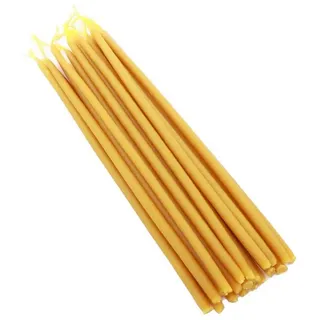 NKlaus Bienenwachskerze 890g (ca. 100 St) Kerzen 100% Bienenwachs L: 25cm gelb