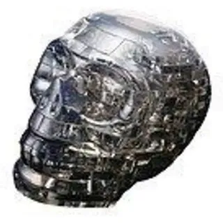HCM Kinzel Crystal Puzzle - Schädel Schwarz, 49 Teile
