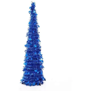 Fouriding 120cm Blau künstliche Weihnachtsbaum mit Baum Stehen Zusammenklappbarer Weihnachten Baum für Hauptdekorationen