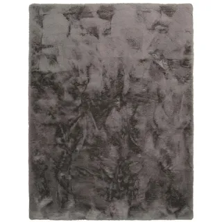 TT Home Hochflorteppich 80 x 150 cm Grau