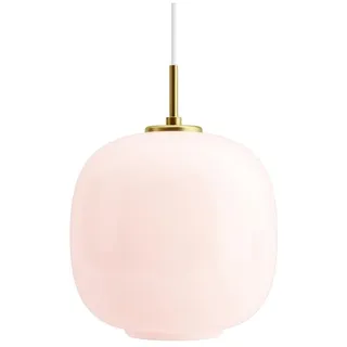 Louis Poulsen VL 45 Radiohus Pendelleuchte Ø 250 Brass/glossy pale rose glass