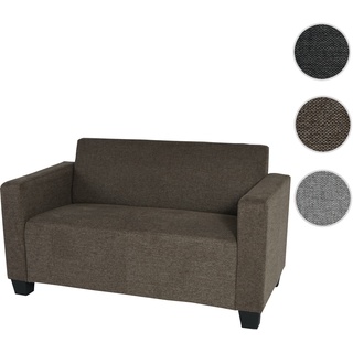 2er Sofa Couch Lyon Loungesofa Stoff/Textil ~ braun