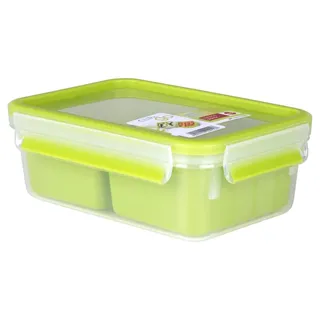emsa Lunchbox CLIP & GO 5.8 cm hoch 0,55 l transparent/grün