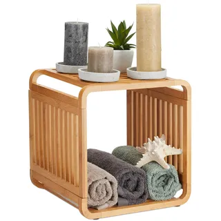 Relaxdays Beistellregal braun 33,0 x 33,0 x 33,0 cm, 1 St.