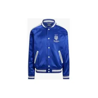 Ralph Lauren Wimbledon Baseball Jacke blau glänzend weiß - M
