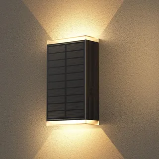 GBEAST Solar Wandleuchte Aussen, Up and Down Leuchten Solarleuchte