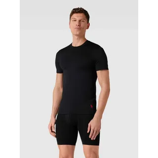 T-Shirt mit Rundhalsausschnitt, Black, XL