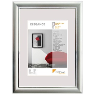 Kunststoff Bilderrahmen Elegance alu-metallic-silber, 60 x 80 cm