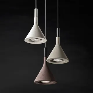 Pendelleuchte Foscarini, Aplomb Mini, dimmbar, Weiß, für Küche, Beton, Design - 20