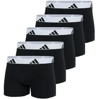 adidas Active Flex Cotton Boxershorts Schwarz / Weiß M 5er Pack