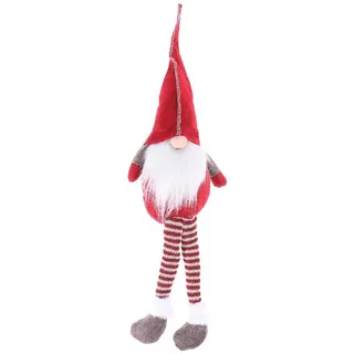 Weihnachtswichtel, Schwedisch-skandinavischer Tomte Nisse Mit Langen Beinen, Tischdekoration, Plüschpuppe, Geburtstagsgeschenk (rot)-red