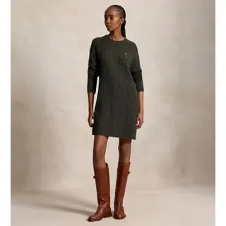 Polo Ralph Lauren für Damen. 211B17446002 Grünes Kleid aus Wolle und Kaschmir (XL), Lässig, Langarm
