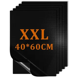 Grillmatte für Gasgrill/Elektrogrill/Holzkohlegrill, 5er Set 40x60CM Grillmatten Grillplatte, Grill Unterlage Backmatte Backpapier Wiederverwendbar(Bürste und Klammer nicht enthalten)